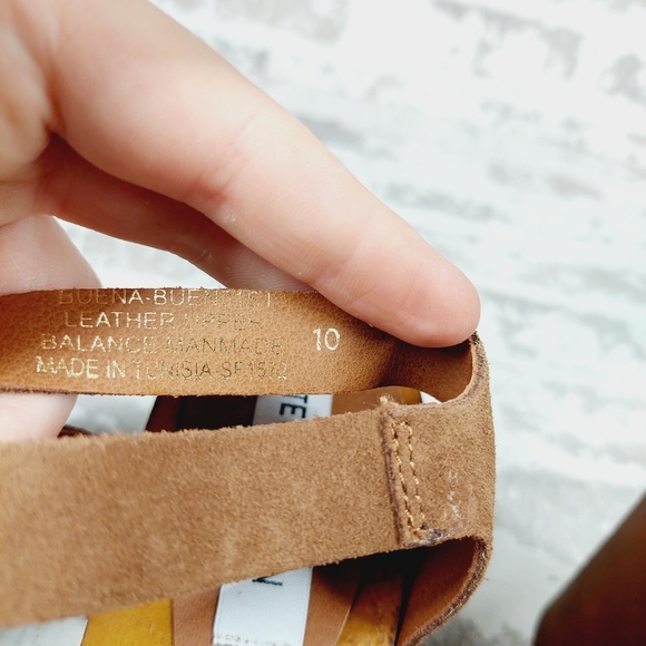 New Steve Madden Alabama Platform Suede Brown Strap Wooden Studded Sandals F737 - Picture 11 of 12